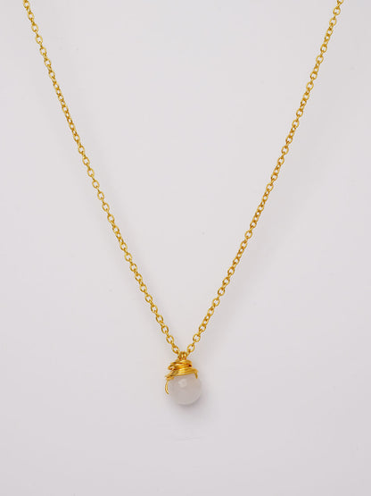 Rose Quartz - 18k Gold Plated Necklace - Lili-Origin