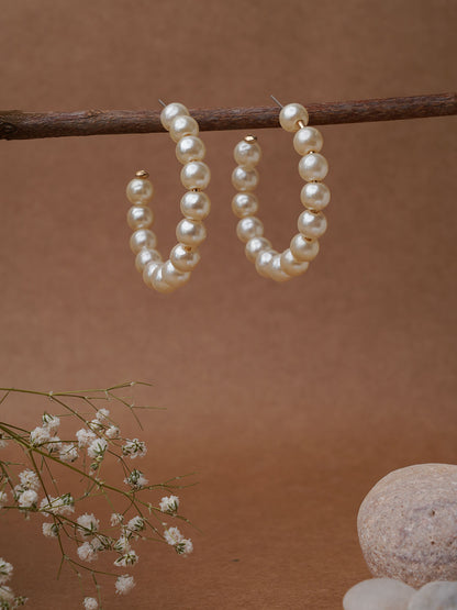 Pearl Hoop Earring - Lili-Origin