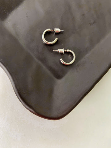 6 pack small silver hoops Earrings - Lili-Origin