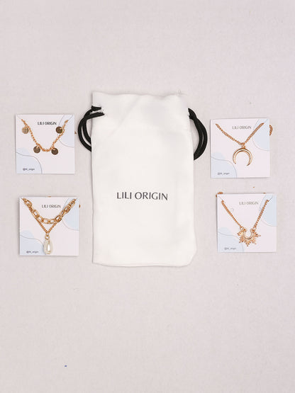 4 Bestseller Necklace Hamper + Handmade Pouch - Lili-Origin