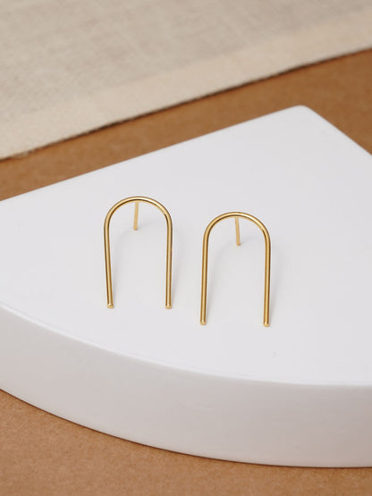 U Shape - 18K Gold Plated Earring - Lili-Origin