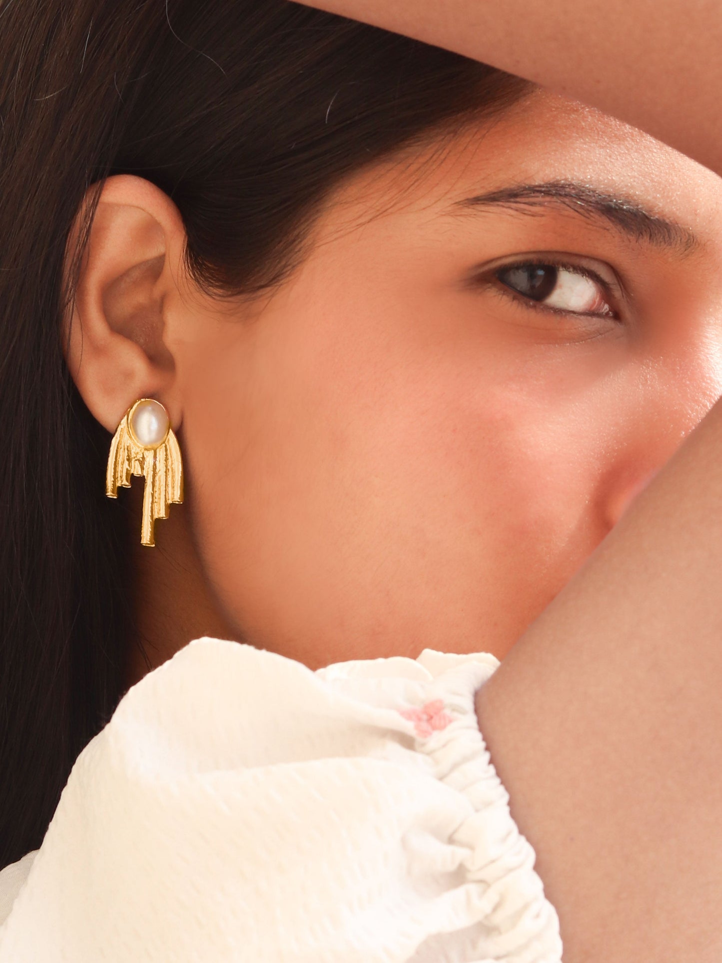 Pearl Drip Zar Statement Earring - Lili-Origin