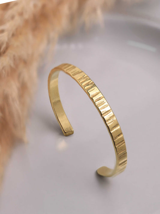 Flat Lines Adjustable Cuff (Anti Tarnish)