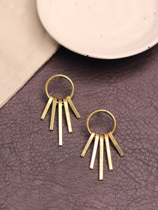 Brass Fringe Earring (Anti Tarnish)