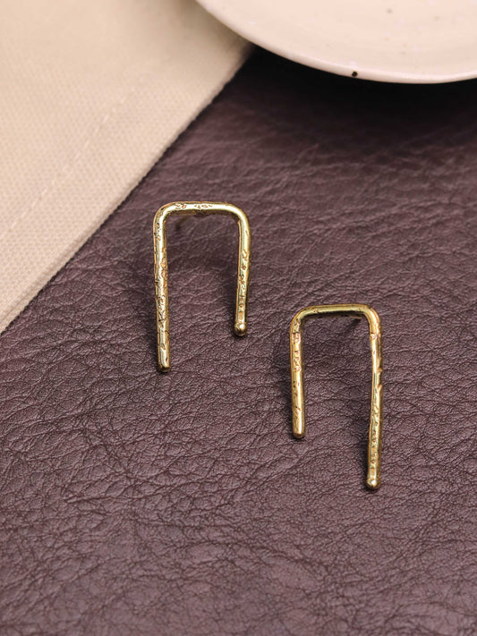 Arc Brass Earring (Anti Tarnish)