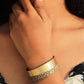 Semi Art Band Adjustable Brass Bracelet (Anti Tarnish)