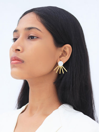 Five Line Crystal Statement Earring