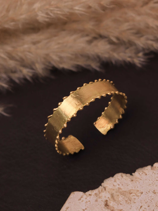 Melting Dots Handcrafted Brass Adjustable Bracelet (Anti Tarnish)