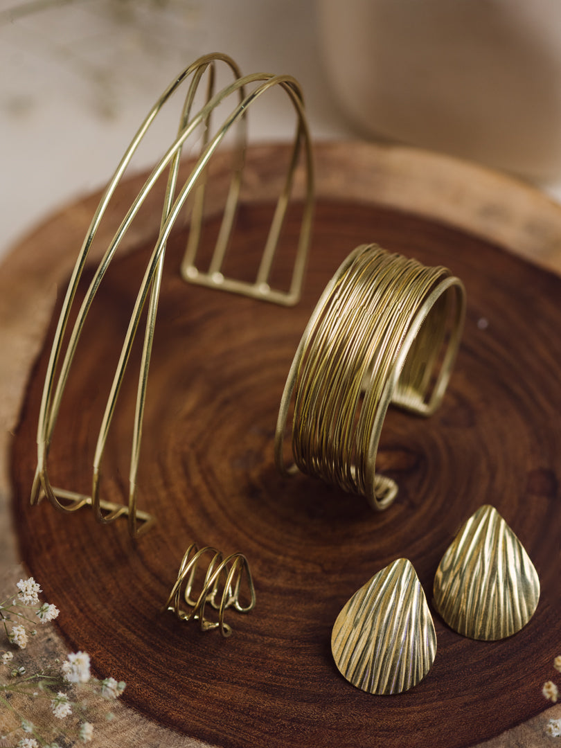 Collier set Brass Hamper (Anti Tarnish) Adjustable