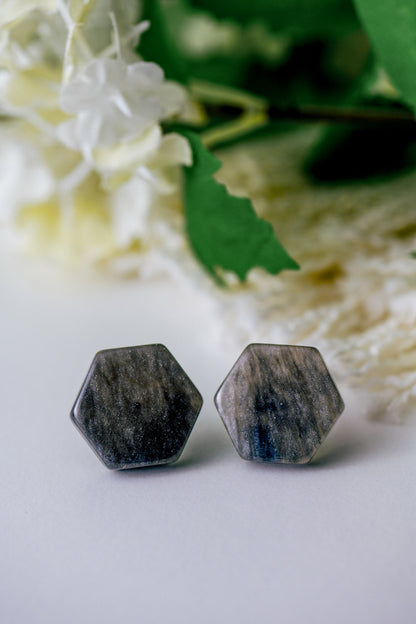 Black Resin hexagon - Lili-Origin