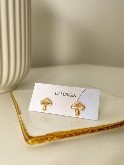 Mushroom Stud Singles Earring - Lili-Origin