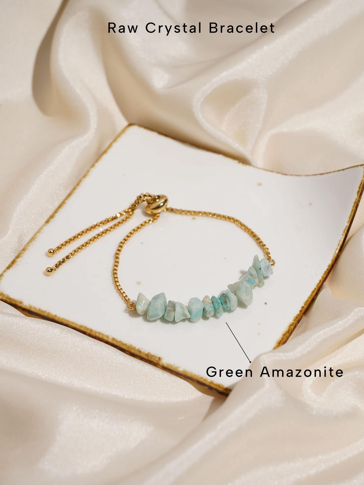 Rose Quartz & Green Amazonite Premium Hamper ( 7 Semi Precious Jewels + Free Jewellery Organiser) - Lili-Origin