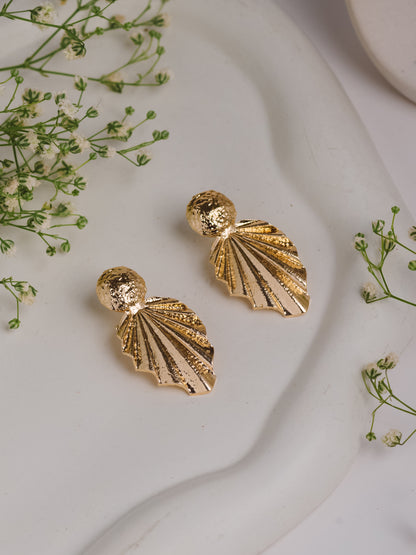 Leaf Foil Statement Earring - Lili-Origin