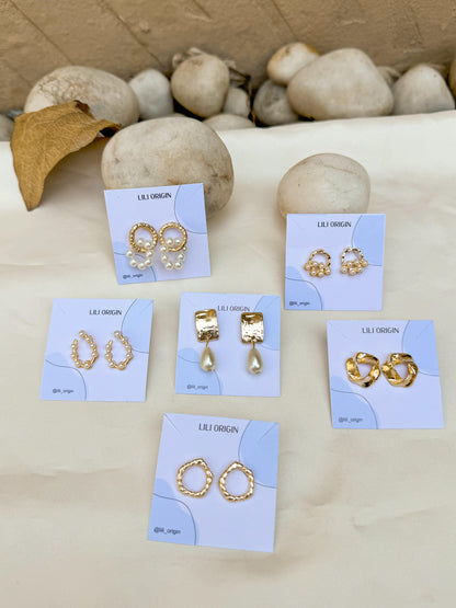 6 Dainty Jewel Hamper ( Pack of 6 Dainty Earrings) - Lili-Origin