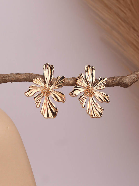 Golden Bloom Flower Earring