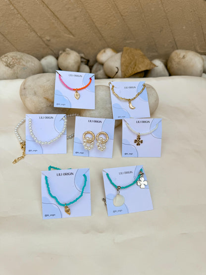 7 Jewel Beaded Hamper ( 4 bracelet + Chocker + Earring + Anklet ) - Lili-Origin