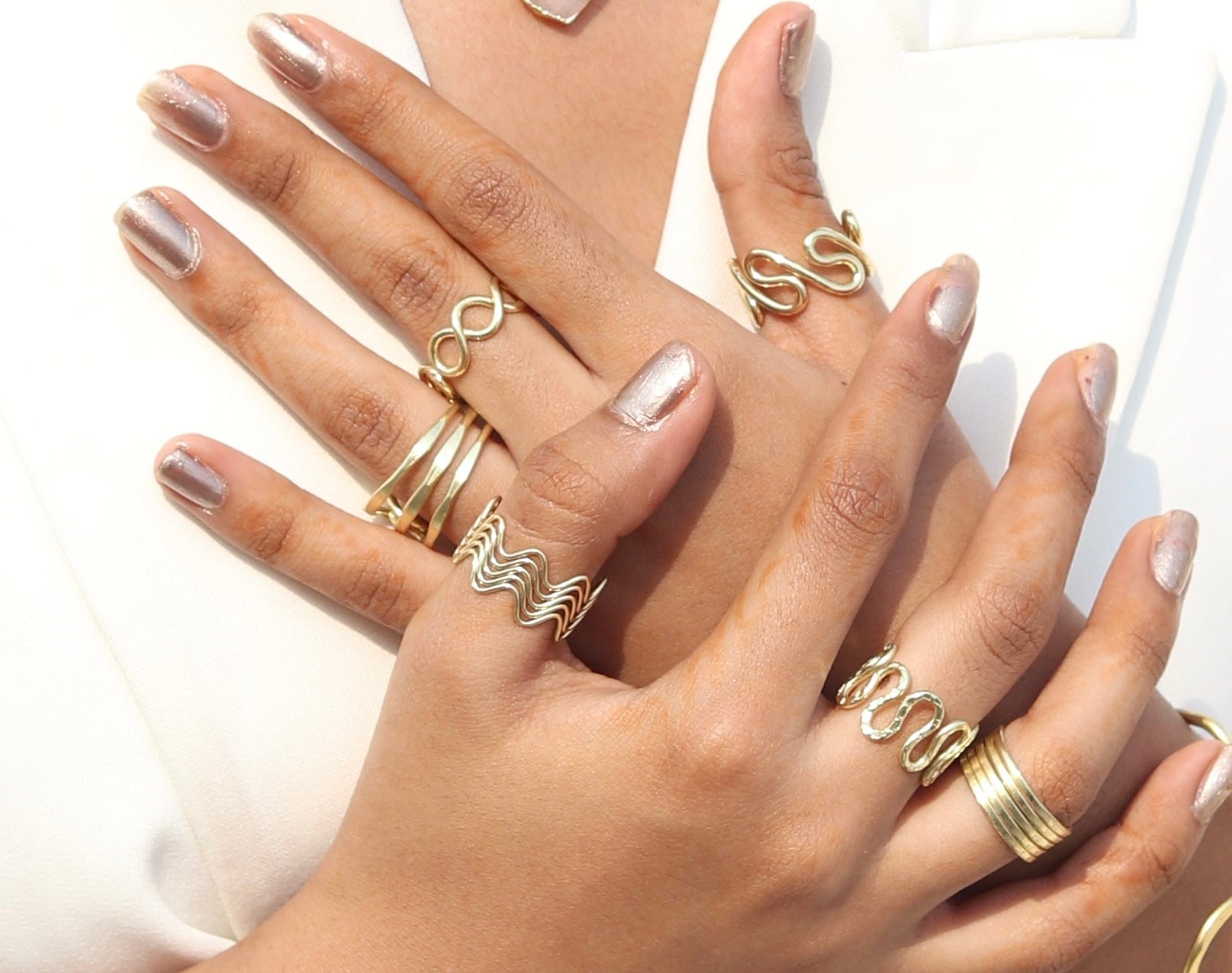 Brass Statement Jewel Hamper ( 6 Rings+ 4 Bracelet + 3 Earrings + Free Jewel Organiser) - Lili-Origin