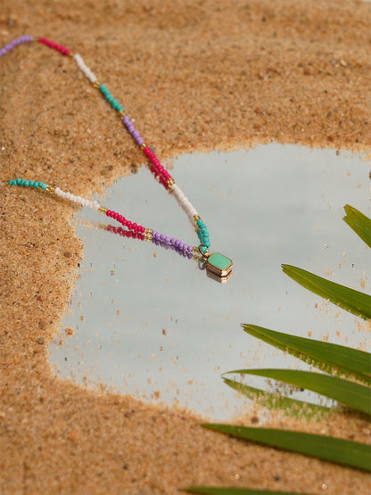 Sea Green Beaded Choker - Lili-Origin