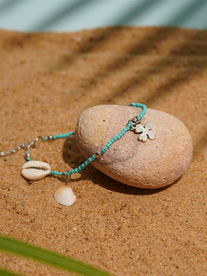 Teal Tropical Anklet - Lili-Origin