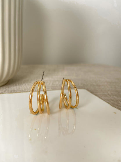 Circular 2 Hoop Singles Earring - Lili-Origin