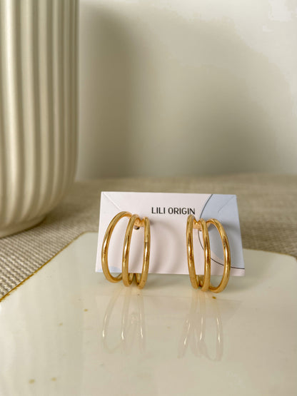 Circular 2 Hoop Singles Earring - Lili-Origin