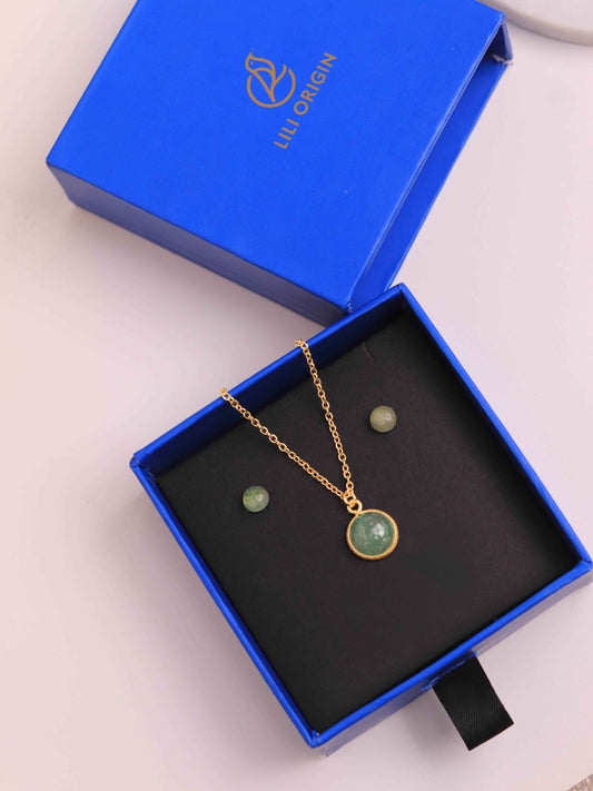 Jade Set Box - Green Aventurine (Semi Precious Stone)