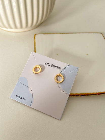 Circle Singles Stud Earring - Lili-Origin