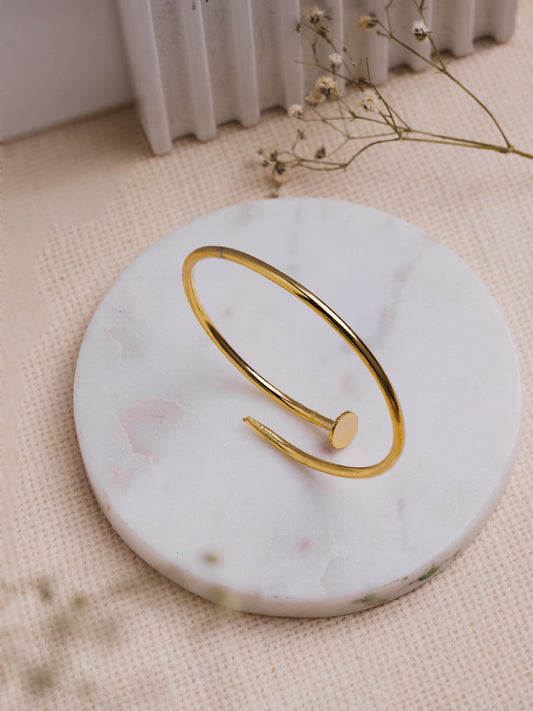 Nail Brass Adjustable Bracelet - Lili-Origin