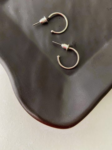 6 pack small silver hoops Earrings - Lili-Origin