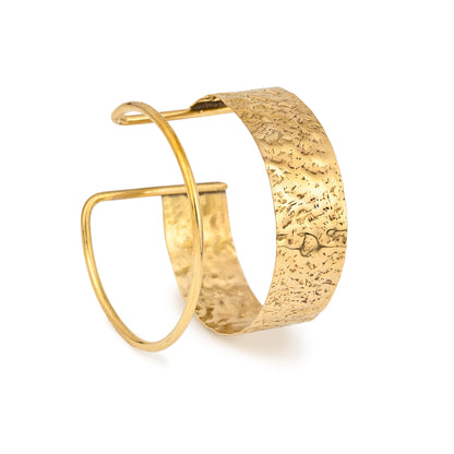 Spaced Block Statement Brass Bracelet (Anti Tarnish)