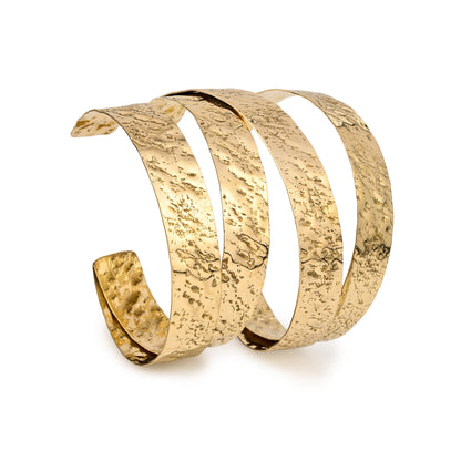 Linguine Criss Brass Bracelet (Anti Tarnish)