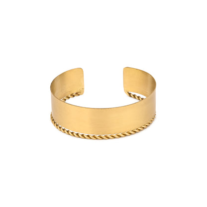 Plainly Twist Adjustable Brass Bracelet (Anti Tarnish)