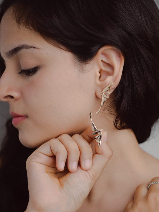 Dragon wing statement Earring - Lili-Origin