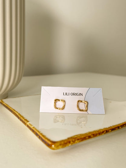 Rectangle Singles Stud Earring - Lili-Origin