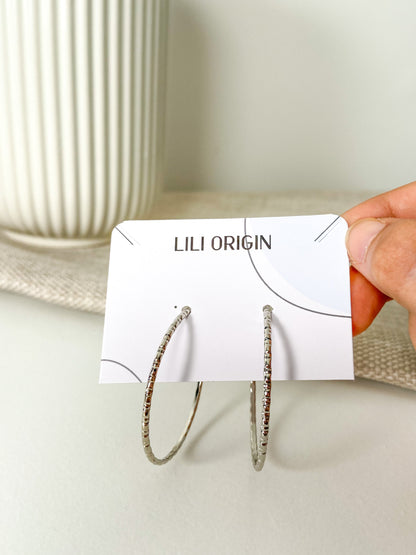 Circular 1 Silver Hoop Singles Earring - Lili-Origin