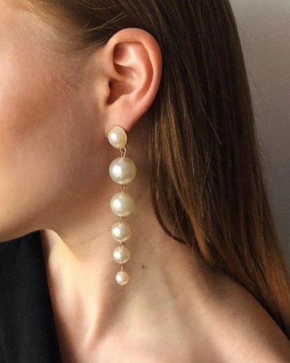 Long Pearl Drop Earring - Lili-Origin