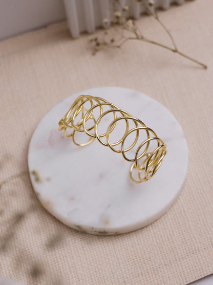 Spring Brass Adjustable Bracelet - Lili-Origin