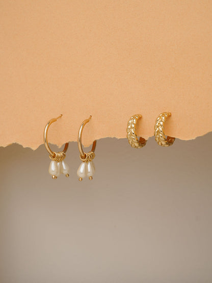 2 Pairs Fusion Earrings - Lili-Origin