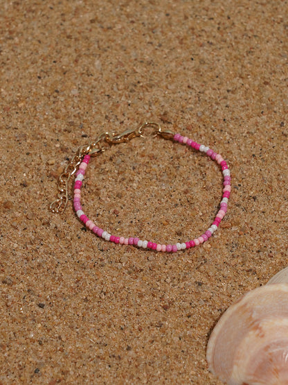 Pink beaded bracelet - Lili-Origin