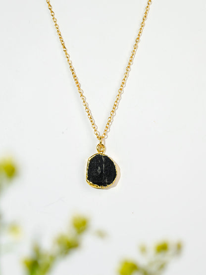 Black Tourmaline Crystal Necklace - Lili-Origin