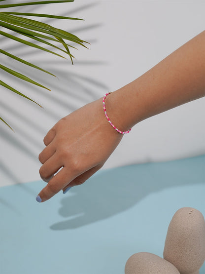 Pink beaded bracelet - Lili-Origin