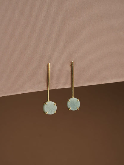 Long Green Amazonite Earring - Lili-Origin