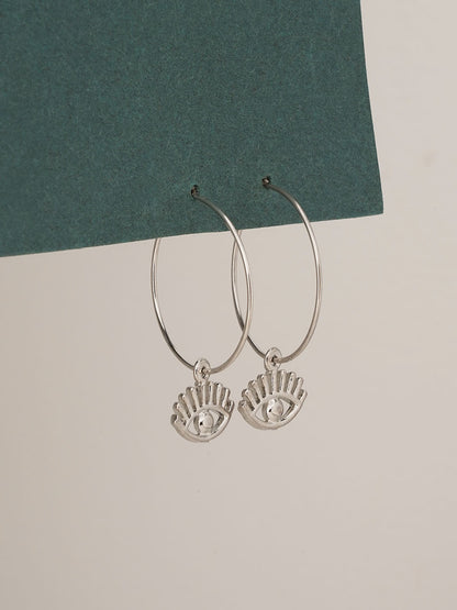 7 Pair Coin Drop Silver Earrings - Lili-Origin