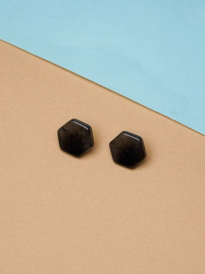 Black Resin hexagon - Lili-Origin