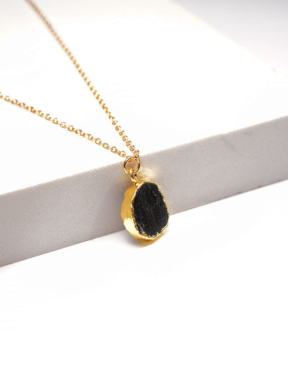 Black Tourmaline Crystal Necklace - Lili-Origin