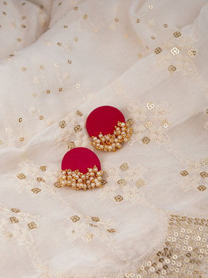 Pink Pearls - Fabric Earring - Lili-Origin