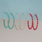 3 pair tricolor beaded hoop Earring - Lili-Origin