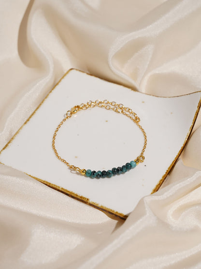 Delmantion dyed Gemstone Bracelet - 18K Gold Plated - Lili-Origin