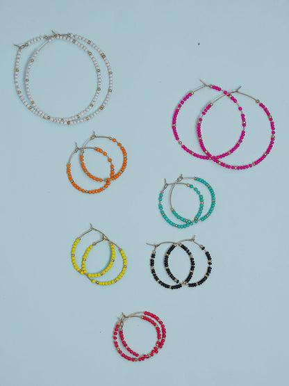 7 Pairs Summer Hoop Earrings - Lili-Origin