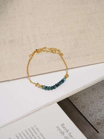 Delmantion dyed Gemstone Bracelet - 18K Gold Plated - Lili-Origin